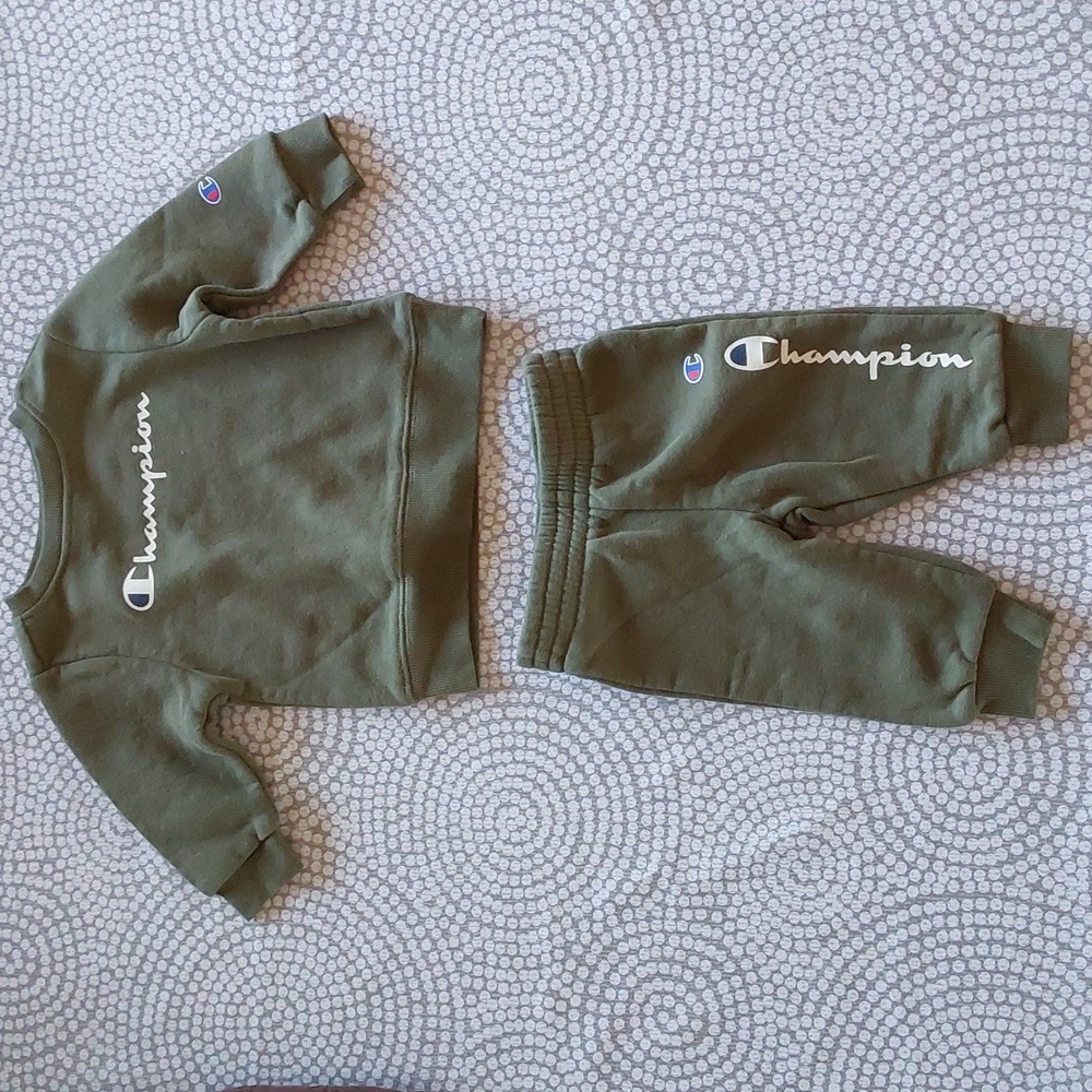 Baby Boy's CHAMPION SWEATSUIT Green Outfit 2-Piece Set